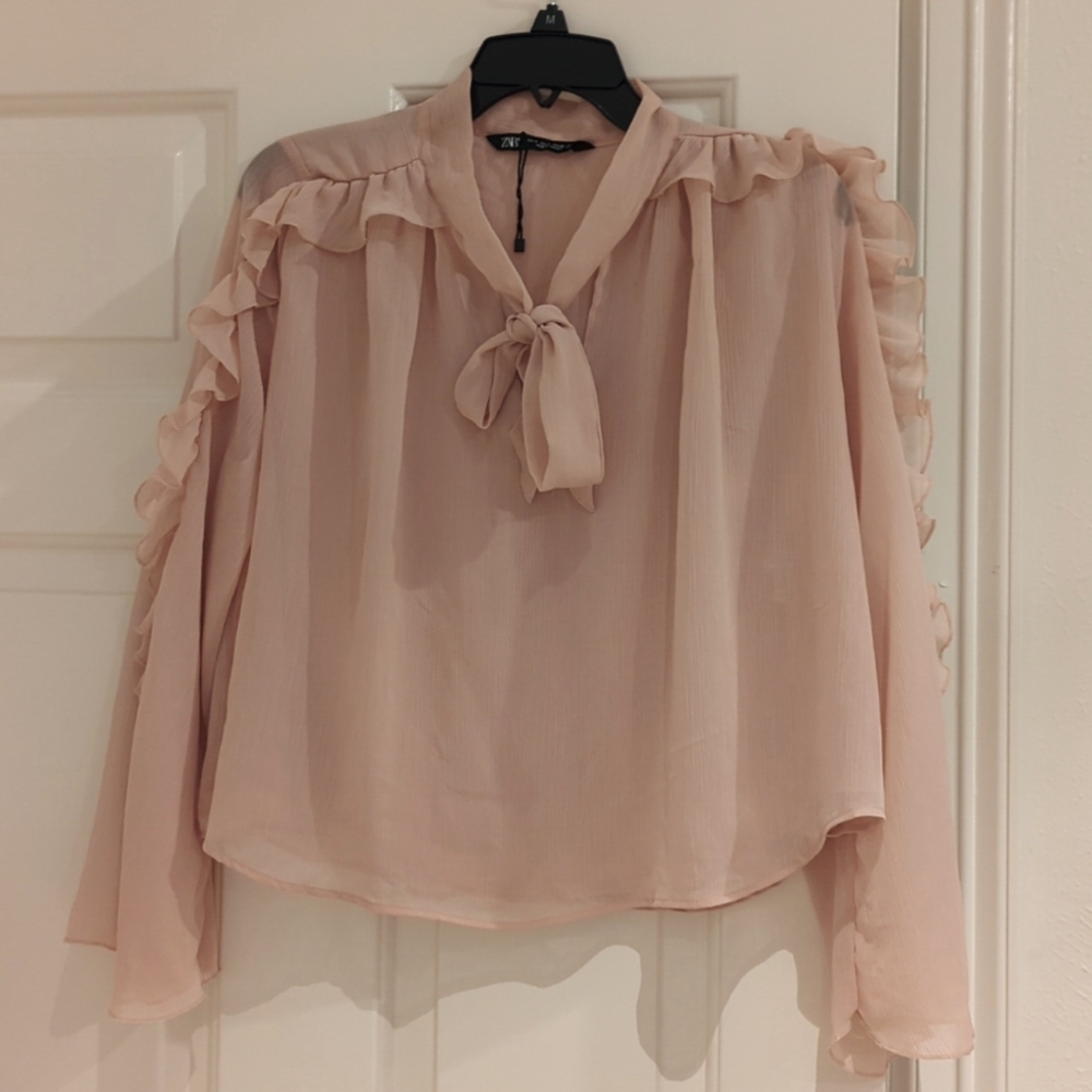 Zara beige shirt size S